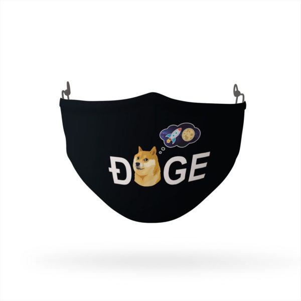 Dogecoin doge HODL to the moon crypto meme face mask