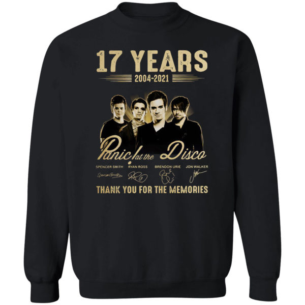 17 years Panic La The Disco thank you for the memories signatures shirt