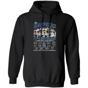 Seattle Mariners 44th Anniversary 1977 2021 thank you for the memories shirt
