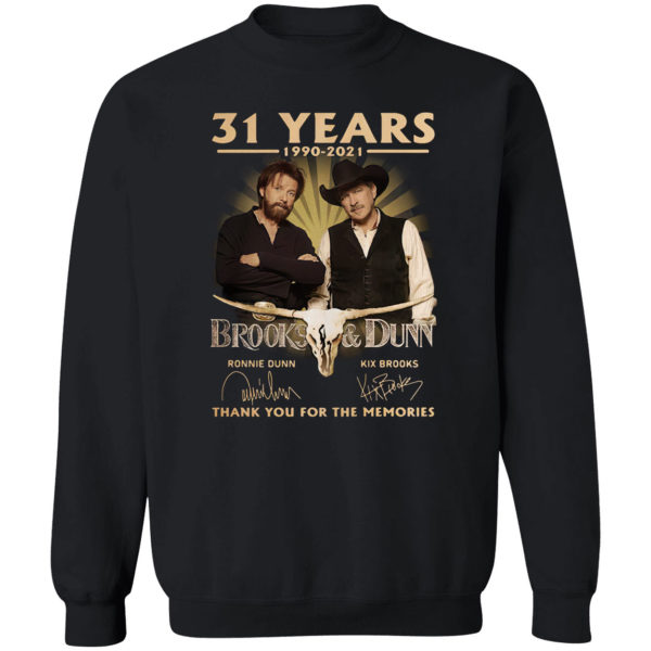 The Brooks And Dunn 31 Years 1990 2021 Signatures Thank You For The Memories Shirt