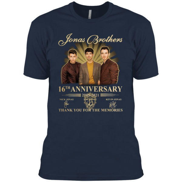Jonas Brothers 16th anniversary 2005-2021 thank you for the memories signatures shirt