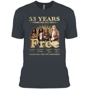 53 Years Free Thank You For The Memories Signatures Shirt