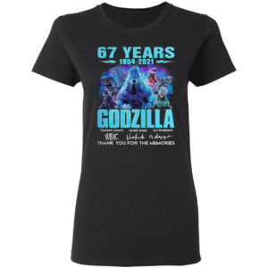 67 years 1954 2021 Godzilla signatures thank you for the memories shirt