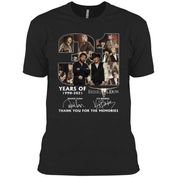31 Years The Brooks And Dunn 1990 2021 Signatures Thank You For The Memories Shirt