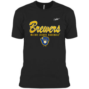 Milwaukee Brewers Nike Cooperstown Collection Wordmark Script Logo shirt