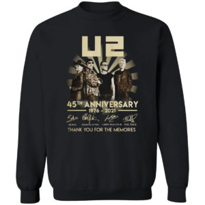 U2 45th Anniversary 1976 2021 Thank You For The Memories Signatures Shirt