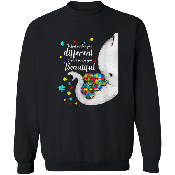 What makes you different elephant mom autism child awareness shirt