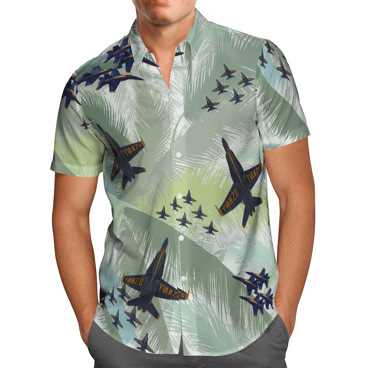 U.s. Navy Blue Angels Hawaiian Shirt - T-shirts Low Price