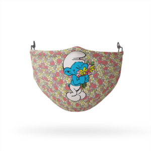 Smurfs Smell the Flowers Reusable Cloth Face Mask