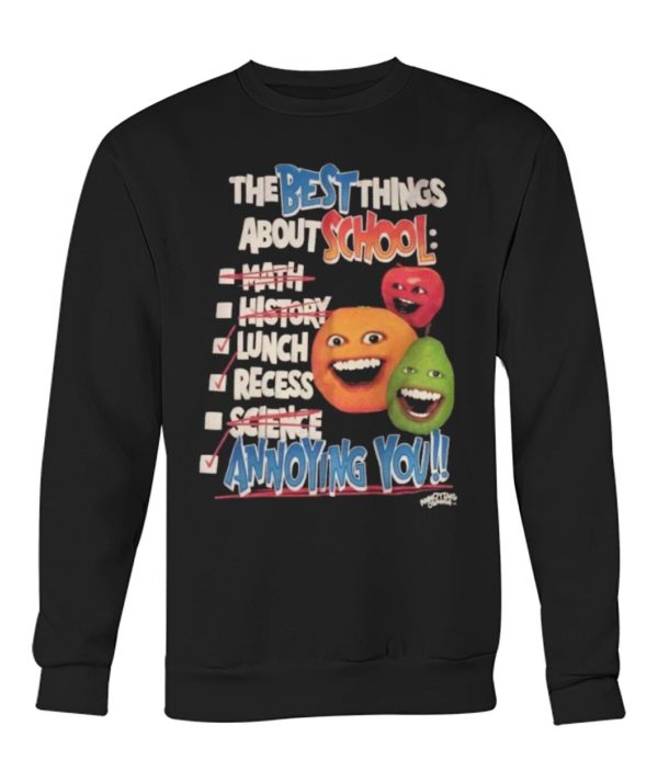 The Best Things About School Math History Lunch Recess Science Annoying You Shirt