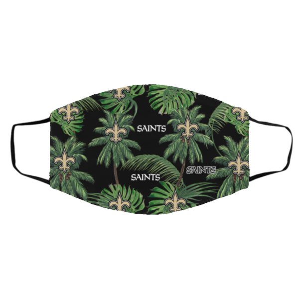 New Orleans Saints Tropical Palm Tree Hawaii face mask