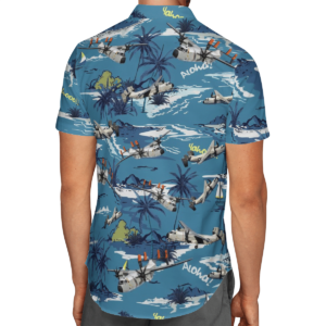 United States Navy Grumman C-2 Greyhound Aircraft Hawaiian Beach Shirt, Shorts