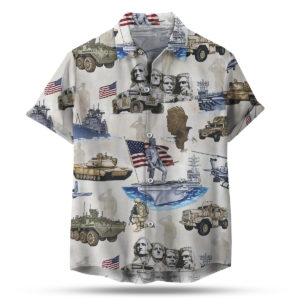 Symbols of America Patriotism 4th of July Button Up Shirt