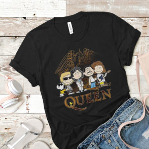 Comic Style Snoopy Dog Queen Band Peanuts T-Shirt