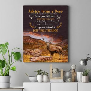 Advice From A Deer Canvas, Poster