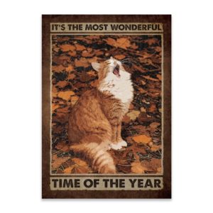 Cat Its The Most Wonderful Time Of The Year Canvas, Poster