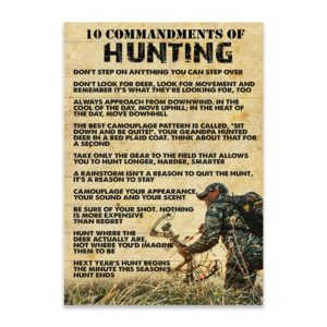 10 Commandments Of Hunting Canvas, Poster