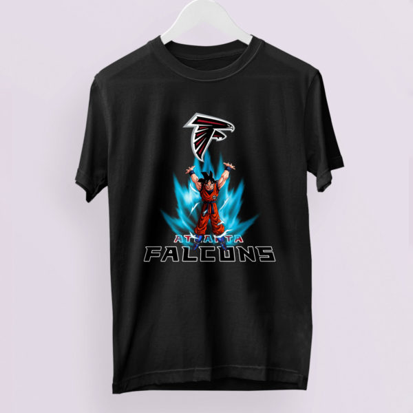 Son Goku Powering Up In Energy Atlanta Falcons Shirt