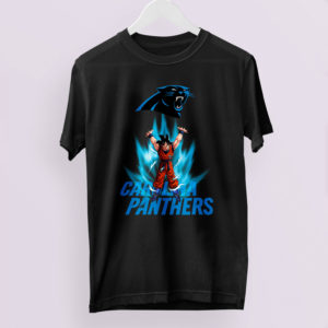 Son Goku Powering Up In Energy Carolina Panthers Shirt