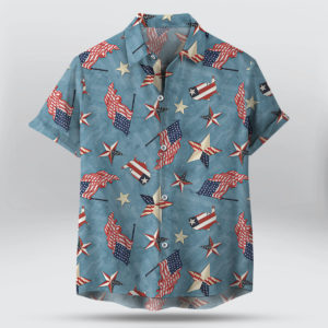 Wilmington American Valor Patriotic 4th of July Hawaiian Shirt