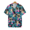 Tropical German Shepherd Hawaiian Button Up Shirts