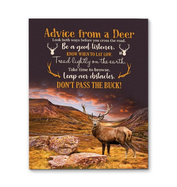 Advice From A Deer Canvas, Poster