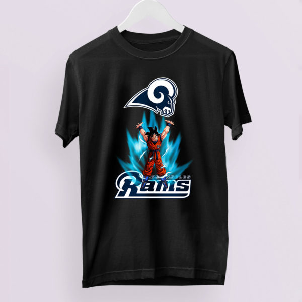 Son Goku Powering Up In Energy Los Angeles Rams Shirt