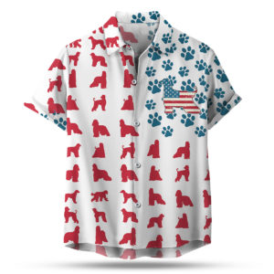 Afghan Hound American Flag Hawaiian shirt