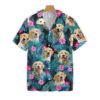 Tropical German Shepherd Hawaiian Button Up Shirts