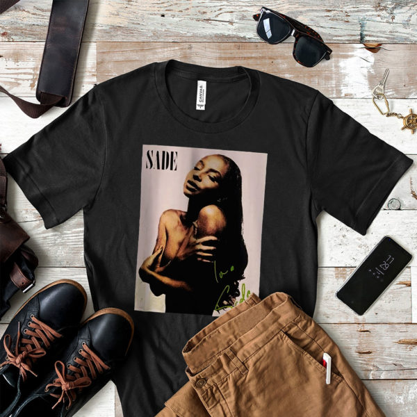 Vintage Retro Sade Singer Black Smooth T-Shirt