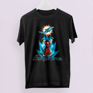 Son Goku Powering Up In Energy Miami Dolphins Shirt