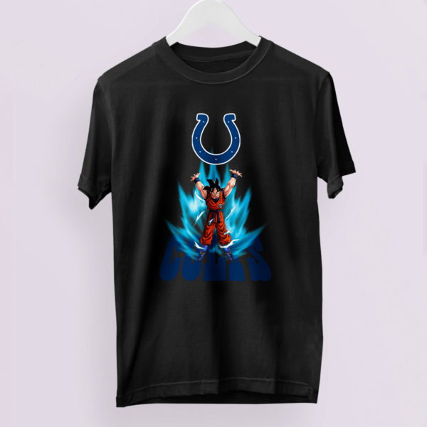 Son Goku Powering Up In Energy Indianapolis Colts Shirt