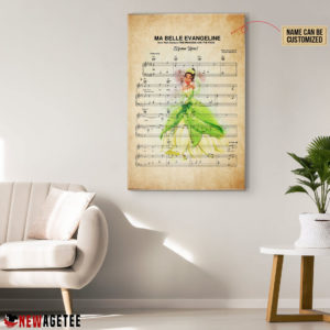 Princess and the Frog Tiana Ma Belle Evangeline Sheet Music Poster Canvas