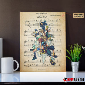 Kingdom Hearts Dearly Beloved Sheet Music Poster Canvas