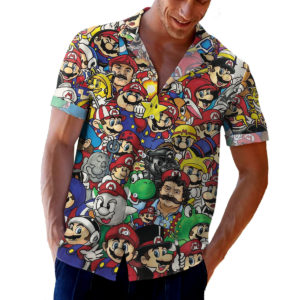 50 Shades of Mario Hawaiian Shirt, shorts
