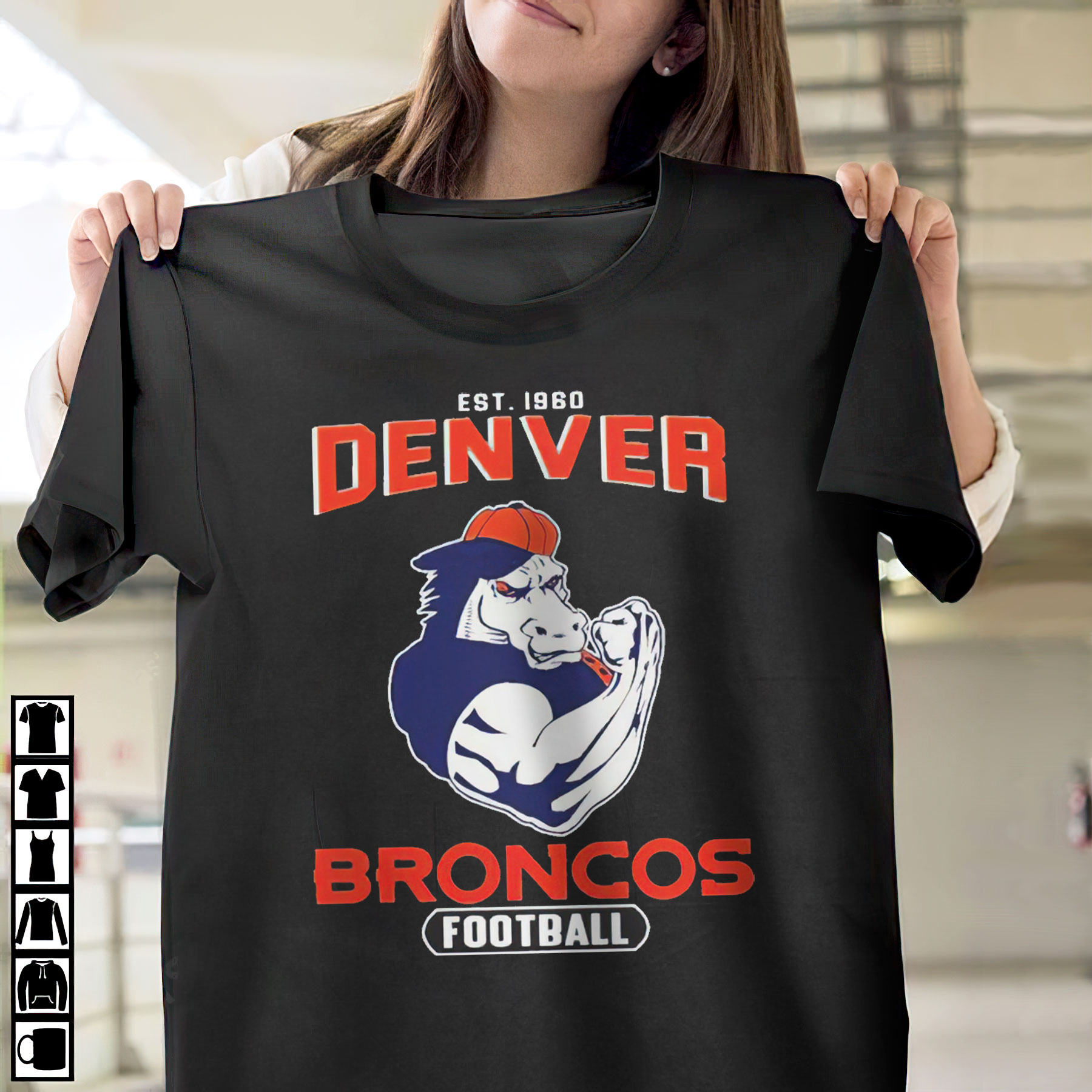 Denver Broncos Jack Skellington This Is Halloween NFL Women's T-Shirt 