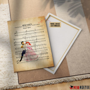 Prince Eric The Litte Mermaid Her Voice Sheet Music Poster Canvas