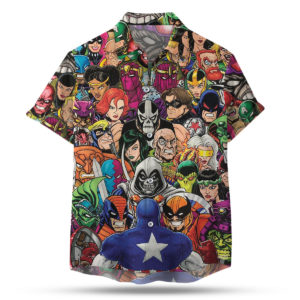 Captain America Rogues Hawaiian Shirt, shorts