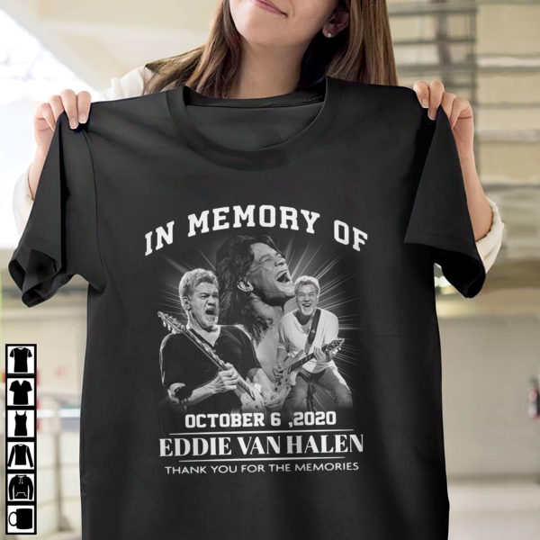 In memory of october 6 2020 Eddie Van Halen thank you for the memories shirt, ls, hoodie