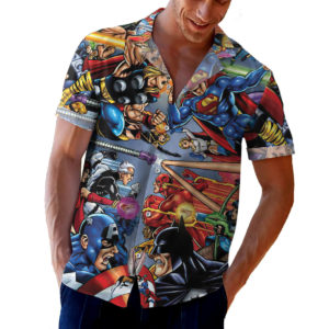 Marvel vs DC Hawaiian Shirt, shorts