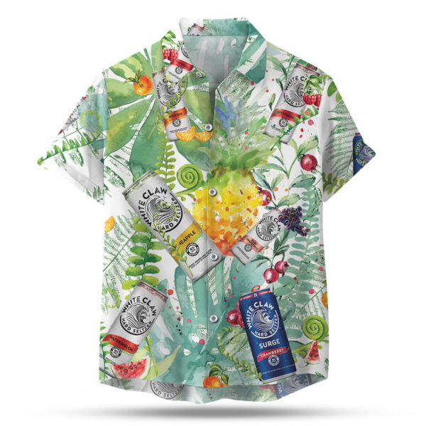 White Claw Hard Seltzer Hawaiian Shirt, Tropical Beach Shorts