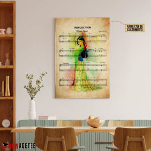 Mulan Reflection Sheet Music Art Print Poster Canvas