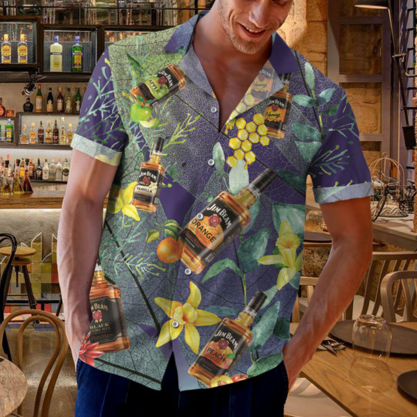 Jim Beam Bourbon Hawaiian Shirt, Beach Shorts