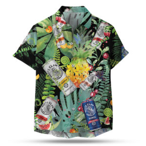 White Claw Hard Seltzer Hawaiian Shirt, Tropical Beach Shorts