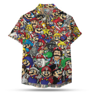 50 Shades of Mario Hawaiian Shirt, shorts