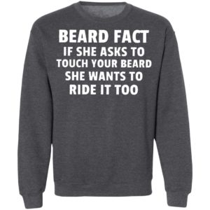 Beard fact if she asks to touch your beard she wants to ride it too T-shirt, hoodie