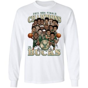 2021 NBA Champions Milwaukee Bucks Caricature Roster T-Shirt, Hoodie