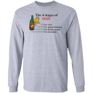 Garfield the 4 stages of soju i’m rich i’m good looking shirt