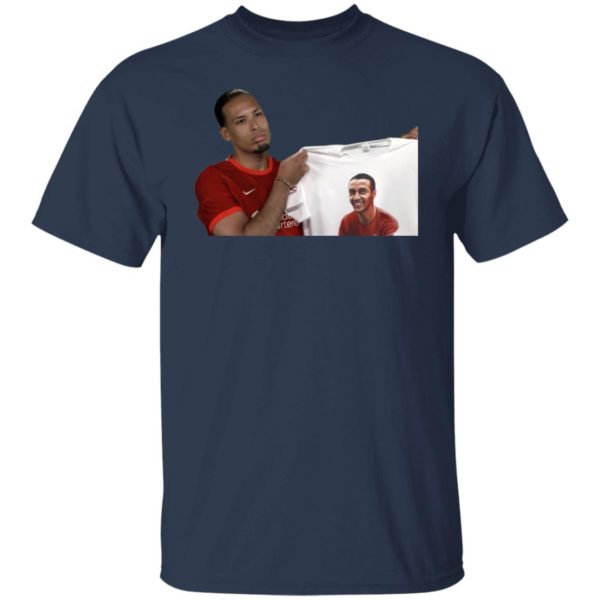Virgil Van Dijk shows loves Joel Matip shirt