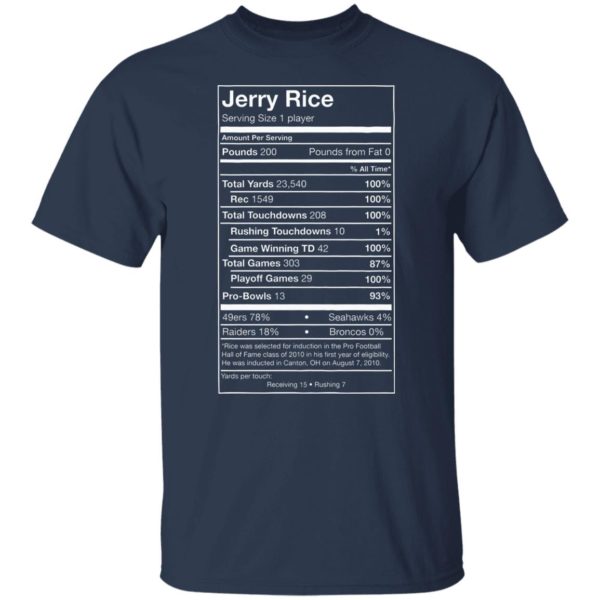 Jerry Rice Serving Size shirt